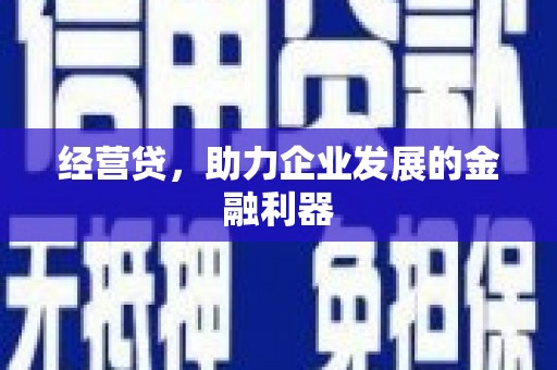 两当经营贷，助力企业发展的金融利器