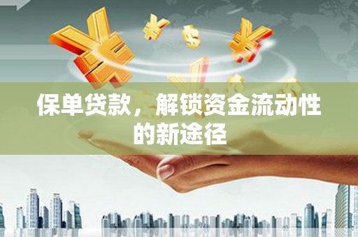 两当保单贷款，解锁资金流动性的新途径