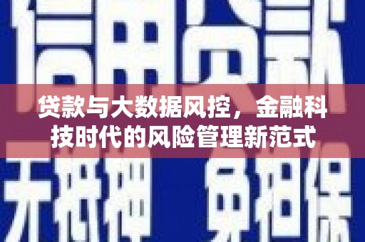 两当贷款与大数据风控，金融科技时代的风险管理新范式