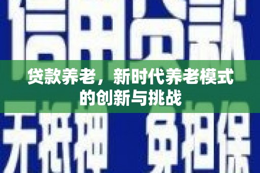 两当贷款养老，新时代养老模式的创新与挑战