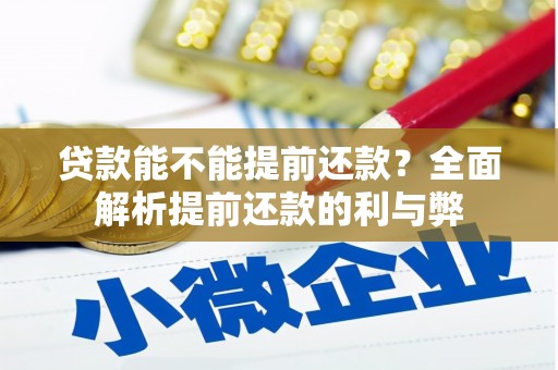 两当贷款能不能提前还款？全面解析提前还款的利与弊
