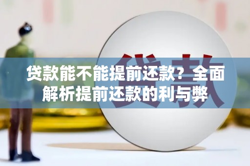 两当贷款能不能提前还款？全面解析提前还款的利与弊