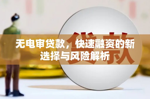 两当无电审贷款，快速融资的新选择与风险解析