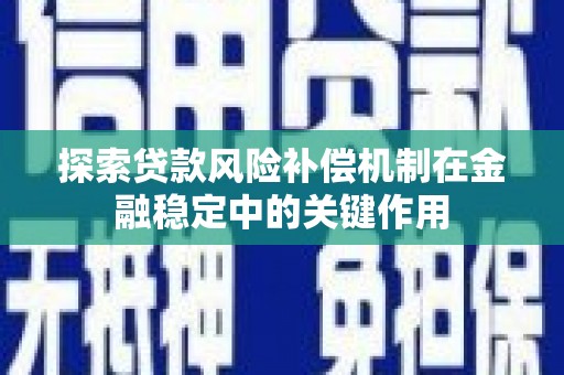 两当探索贷款风险补偿机制在金融稳定中的关键作用