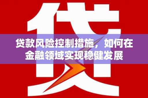 两当贷款风险控制措施，如何在金融领域实现稳健发展