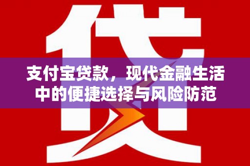 两当支付宝贷款，现代金融生活中的便捷选择与风险防范