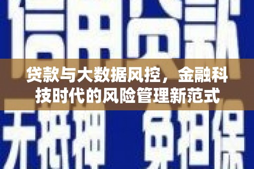 两当贷款与大数据风控，金融科技时代的风险管理新范式