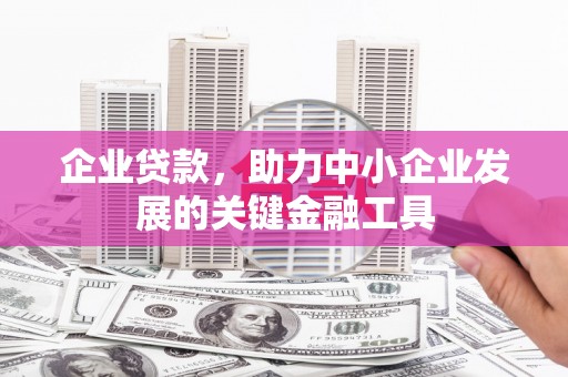 两当企业贷款，助力中小企业发展的关键金融工具
