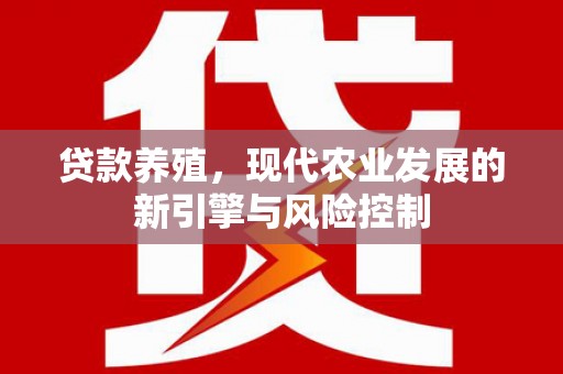两当贷款养殖，现代农业发展的新引擎与风险控制