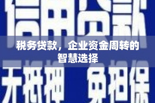 两当税务贷款，企业资金周转的智慧选择
