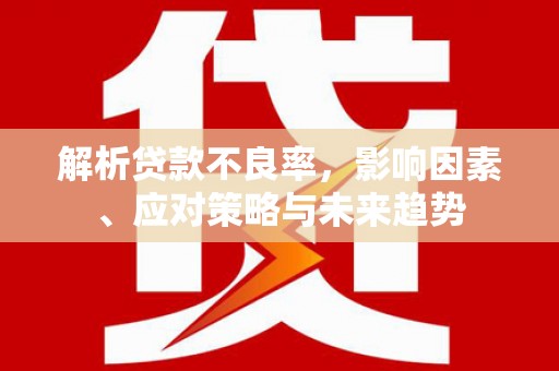 两当解析贷款不良率，影响因素、应对策略与未来趋势