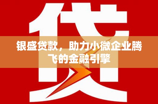 两当银盛贷款，助力小微企业腾飞的金融引擎