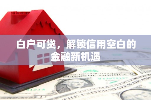 两当白户可贷，解锁信用空白的金融新机遇