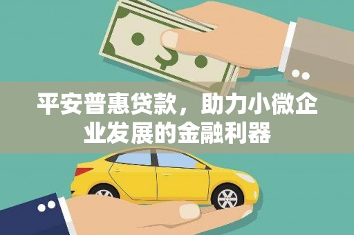 两当平安普惠贷款，助力小微企业发展的金融利器