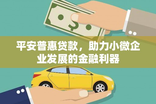 两当平安普惠贷款，助力小微企业发展的金融利器